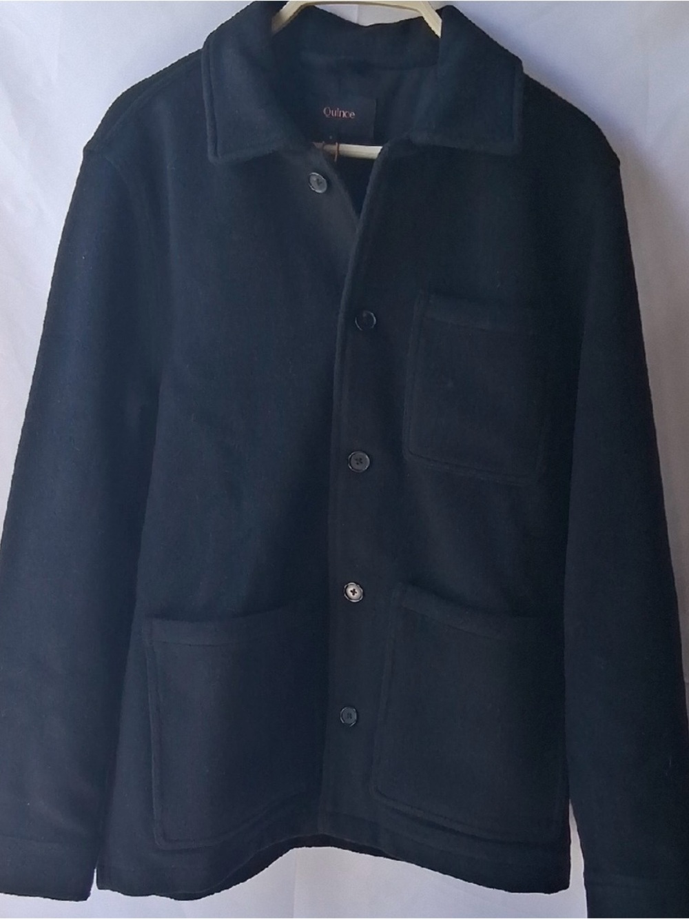 Quince Wool Cashmere Chore Jacket Black S